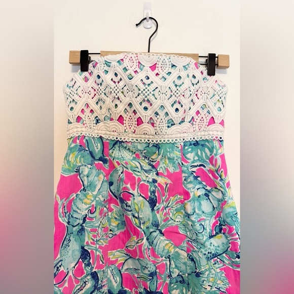 Lilly Pulitzer Brynn Dress Lobsters in Love , sz 4 - Picture 5 of 10
